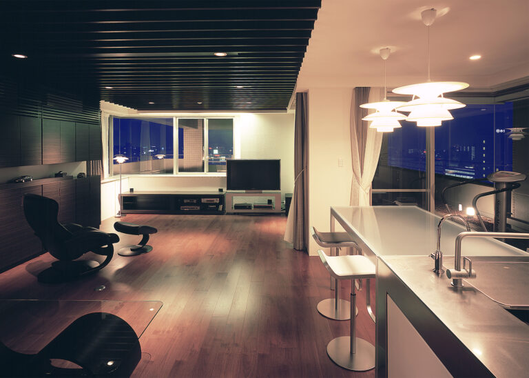 桜島をのぞむ住宅